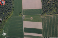 Luftbild vom Fallschirm-Landeplatz