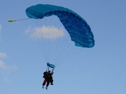 Tandem im Landeanflug